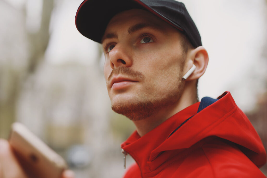 Techsmith Subscription Header Guy connects bluetooth