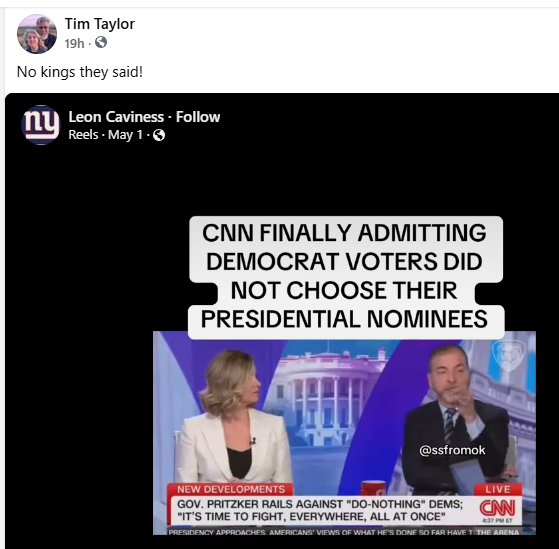 FB post of CNN forced to report truth