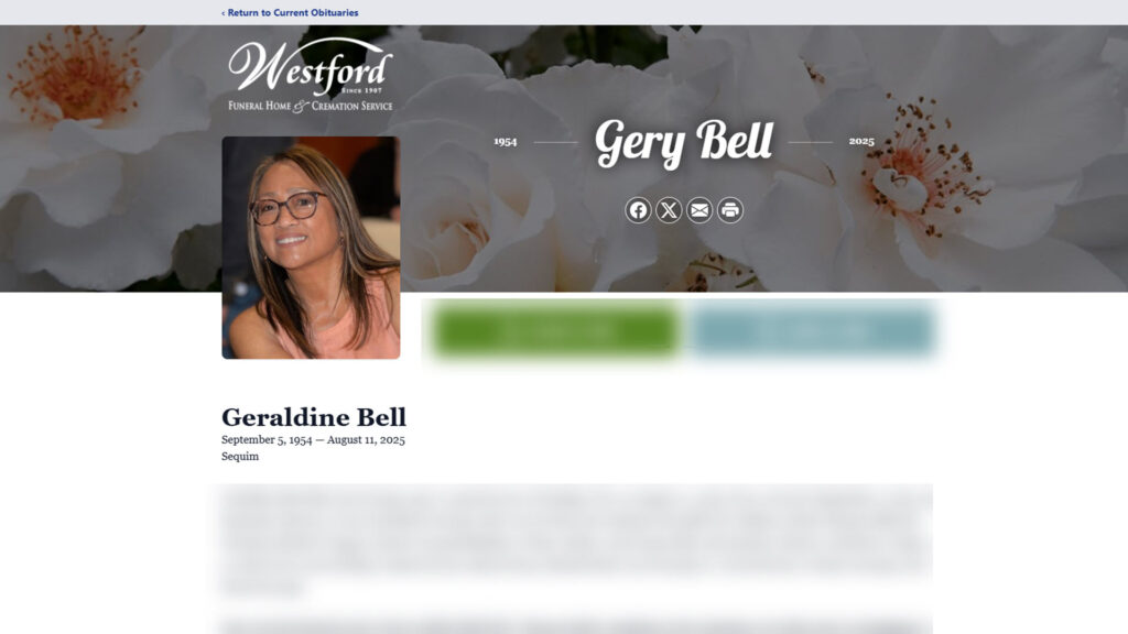 Gery Bell obituary Ps 116:15