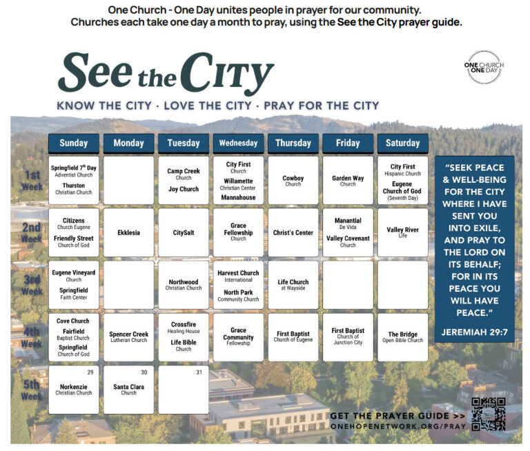 one Hope prayer calendar May 2025 1Church1Day