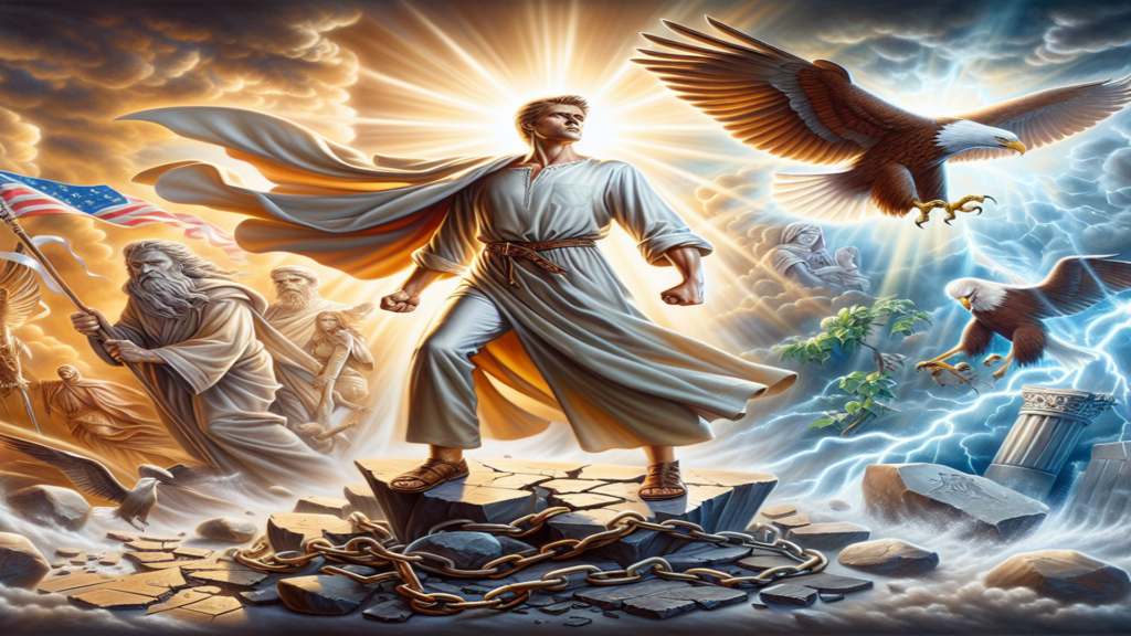 Resistance to tyrants obedience to God with US Flag