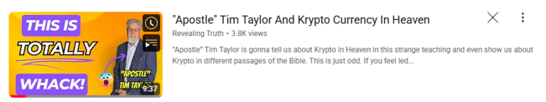 Sean Christie Revealing Truth calling me false and whack