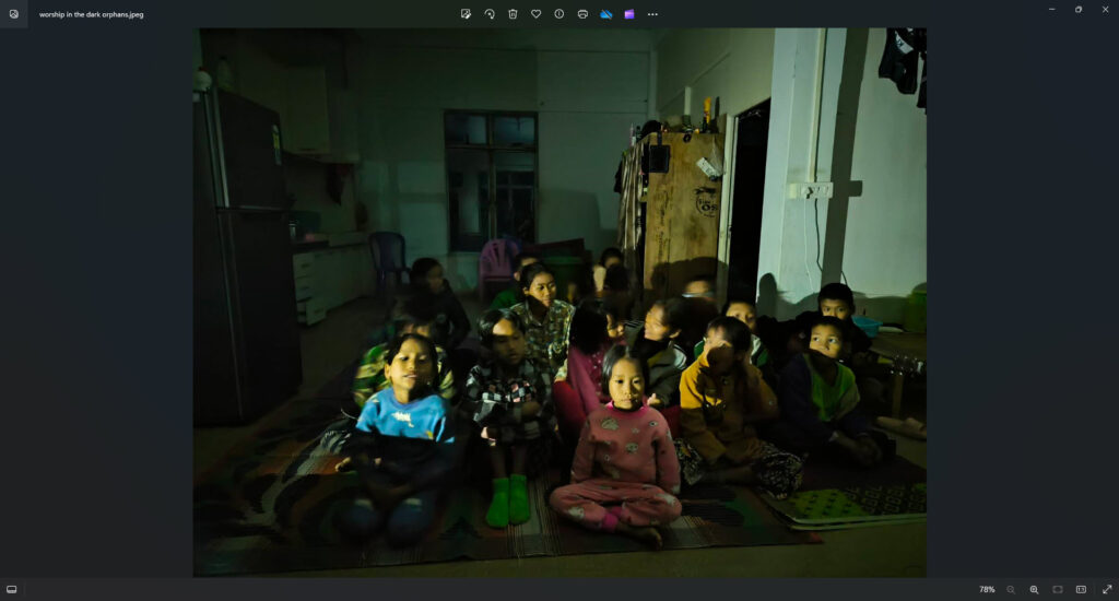 Worshipping in the Dark & an Update on our Orphans!