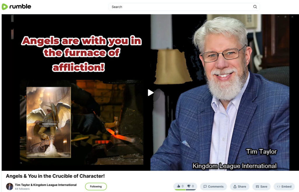Angels and You in the crucible of character on Rumble
